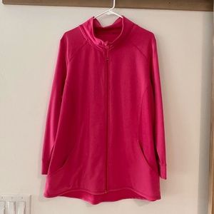 Active Zone Pink Mock-Neck Zipped Jacket